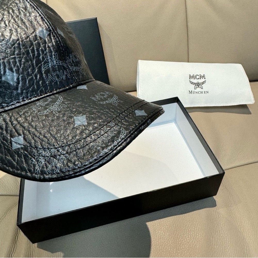 MCM letter logo pattern black baseball cap - Picture 7 of 8